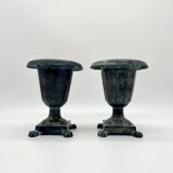 Pair of "Médicis" vases in verdigris – 1950s