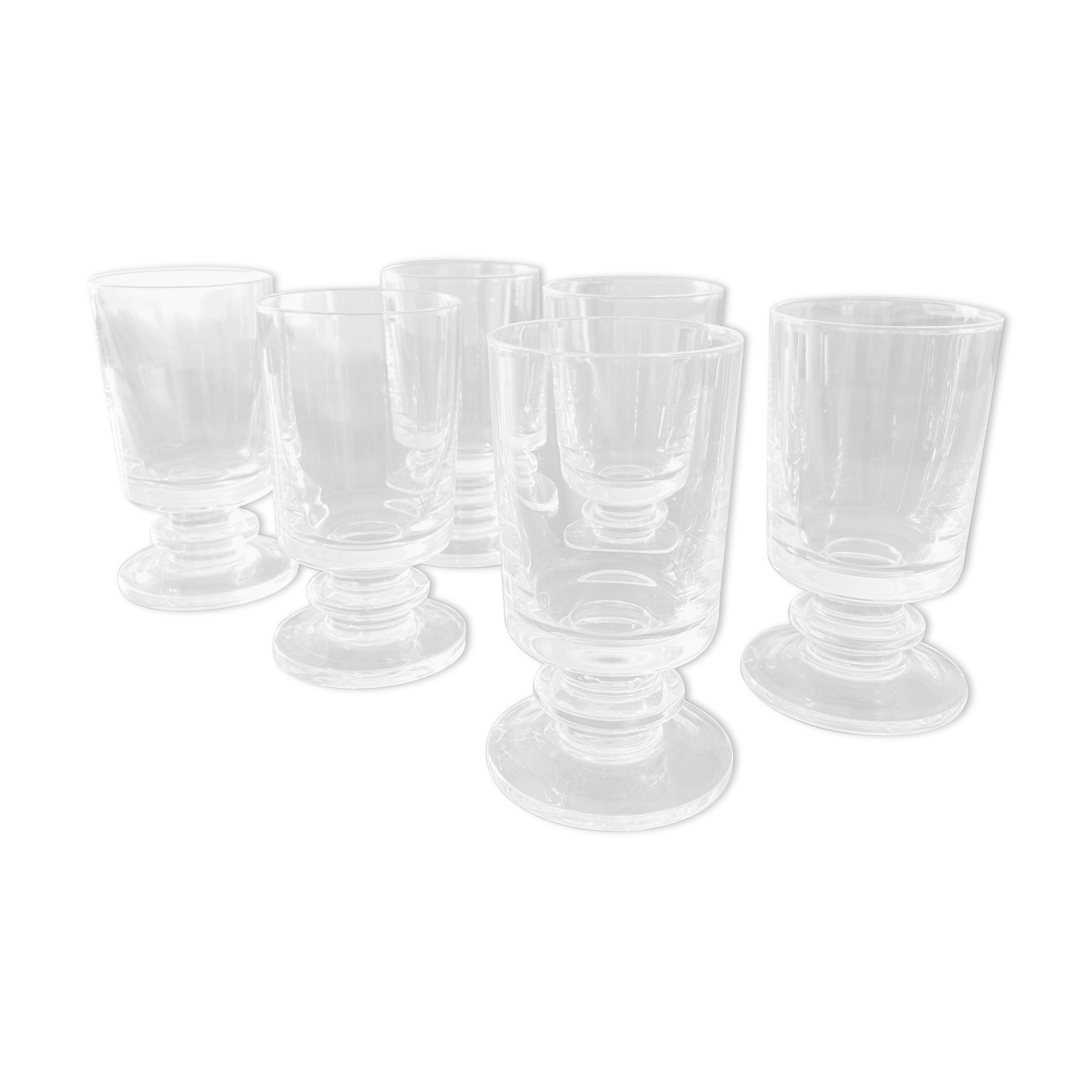 6 crystal glasses 1970s