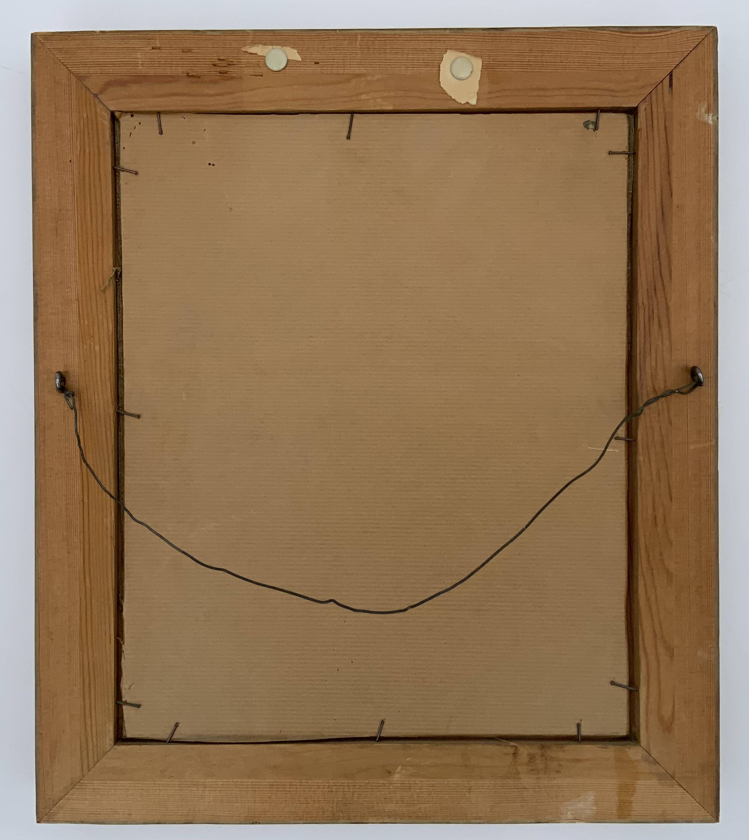 Vintage Modernist Landscape Scene Oil Painting H. Ostergren 1951