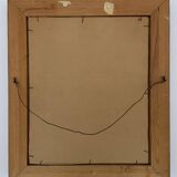 Vintage Modernist Landscape Scene Oil Painting H. Ostergren 1951