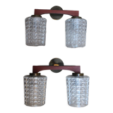 Pair of Scandinavian style wall lamps