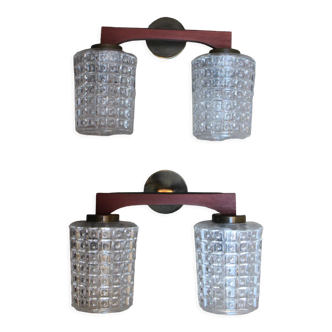 Pair of Scandinavian style wall lamps