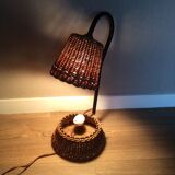 Vintage wicker lamp