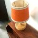Vintage natural rattan lamp 60s