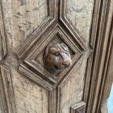 Corner cabinet in oak, late 19th century.