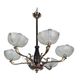 Period chandelier art deco qulétrides women with recorder autos