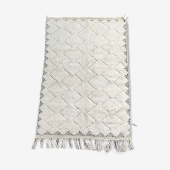 Tapis berbere zigzag blanc 170x250 cm