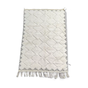 Tapis berbere zigzag blanc 170x250