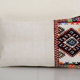 Turkish Kilim Pillow, Anatolian Jajim Needlepoint Pillow, Boho Couch Pillow, Kilim Cushion Cover