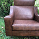 Fauteuil Skaï vintage