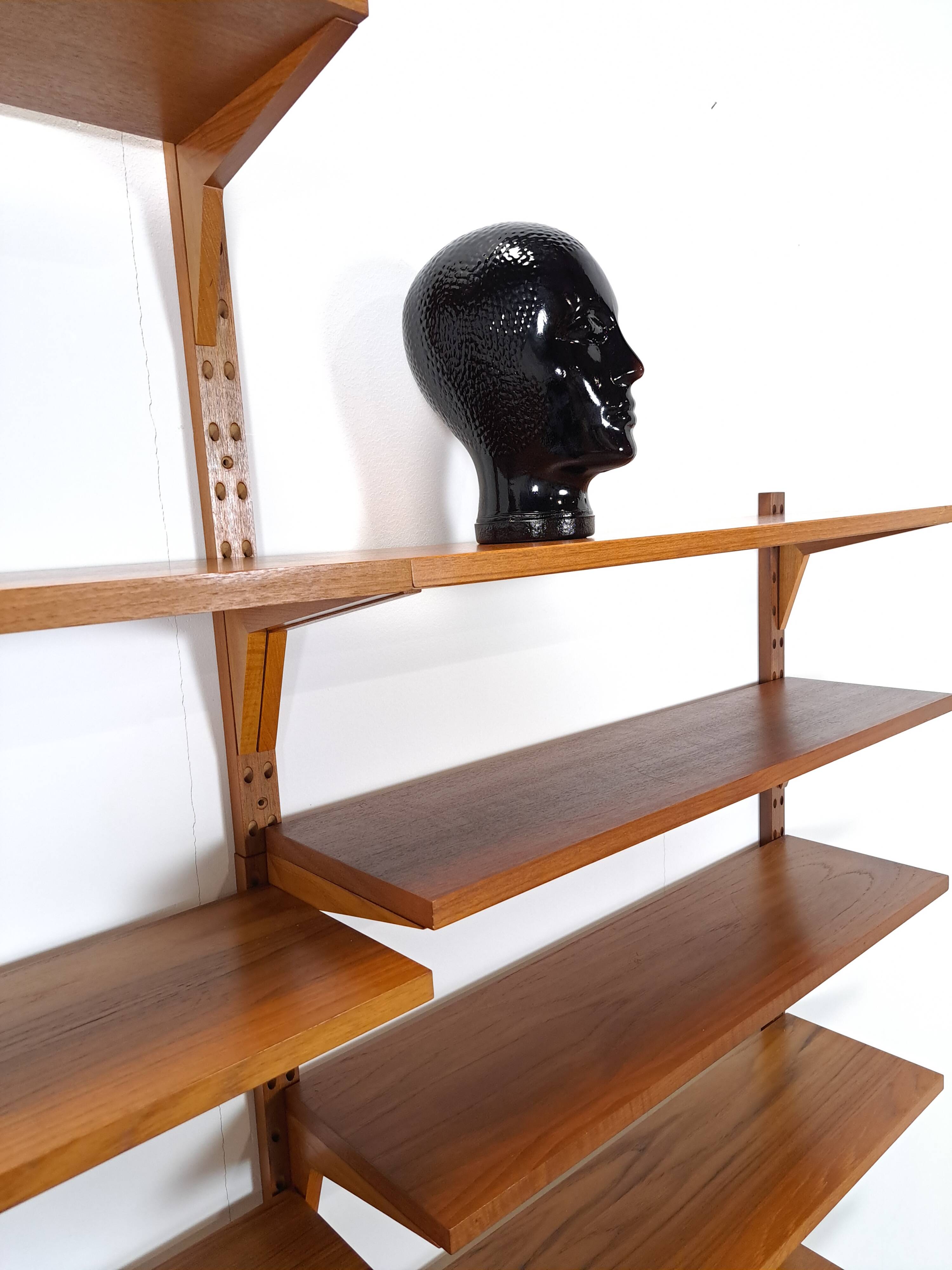 Deens Poul Cadovius Royal System modulair teak wandsysteem Cado