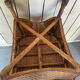 Vintage rattan armchair with side table