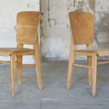 2 chaises Tout-bois attribué à Vauconsant 1941