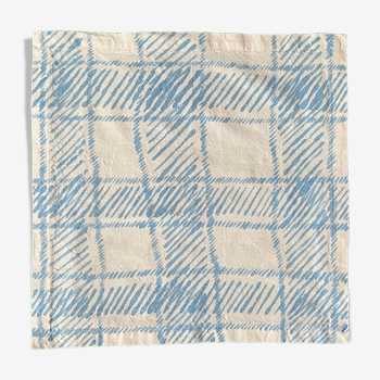 Blue plaid towel