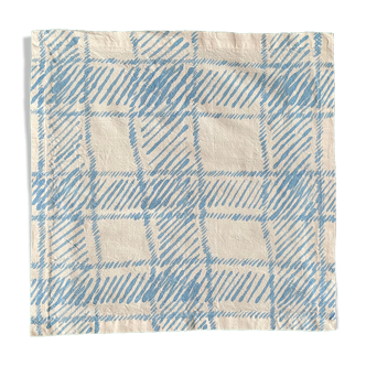 Serviette plaid bleu