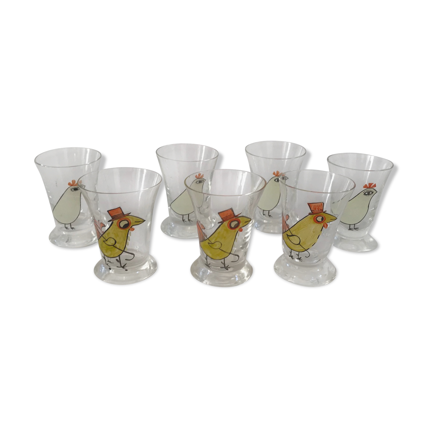 Suite de 7 verres à Shot Tapio Wirkkala