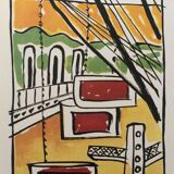 Fernand leger, maeght foundation, 1986. original exhibition poster