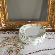 6 vintage dessert plates, Salins France