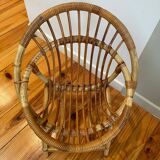 Rattan children's armchair 1970