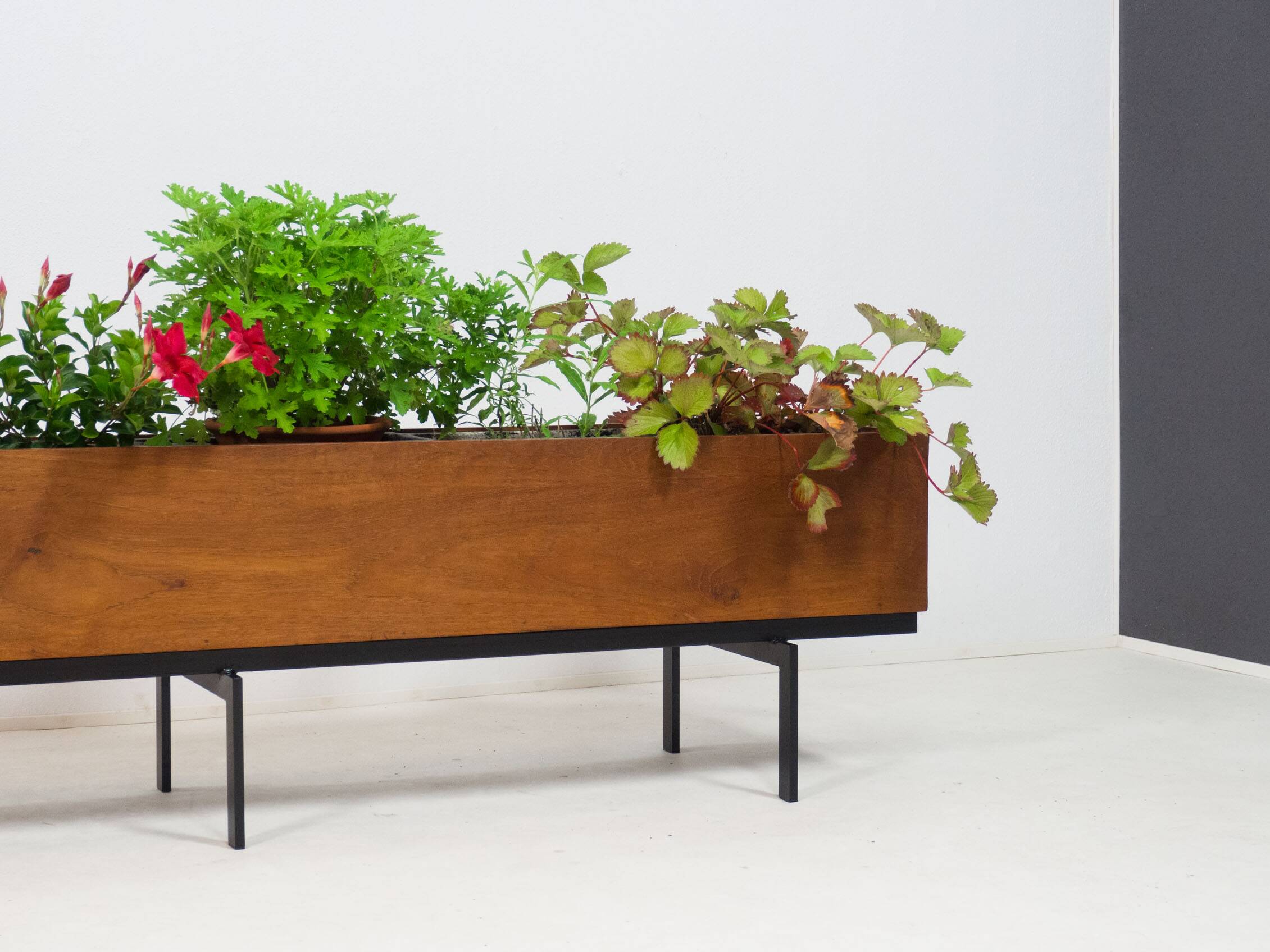 Vintage extra large teak planter