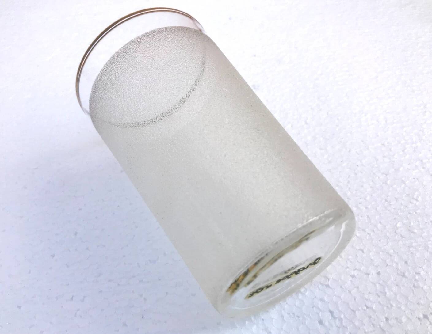 1960s 5 orangeade glasses "Grappe d'or" Frosted white glass