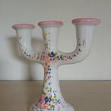 Vintage flower decor ceramic candle holder