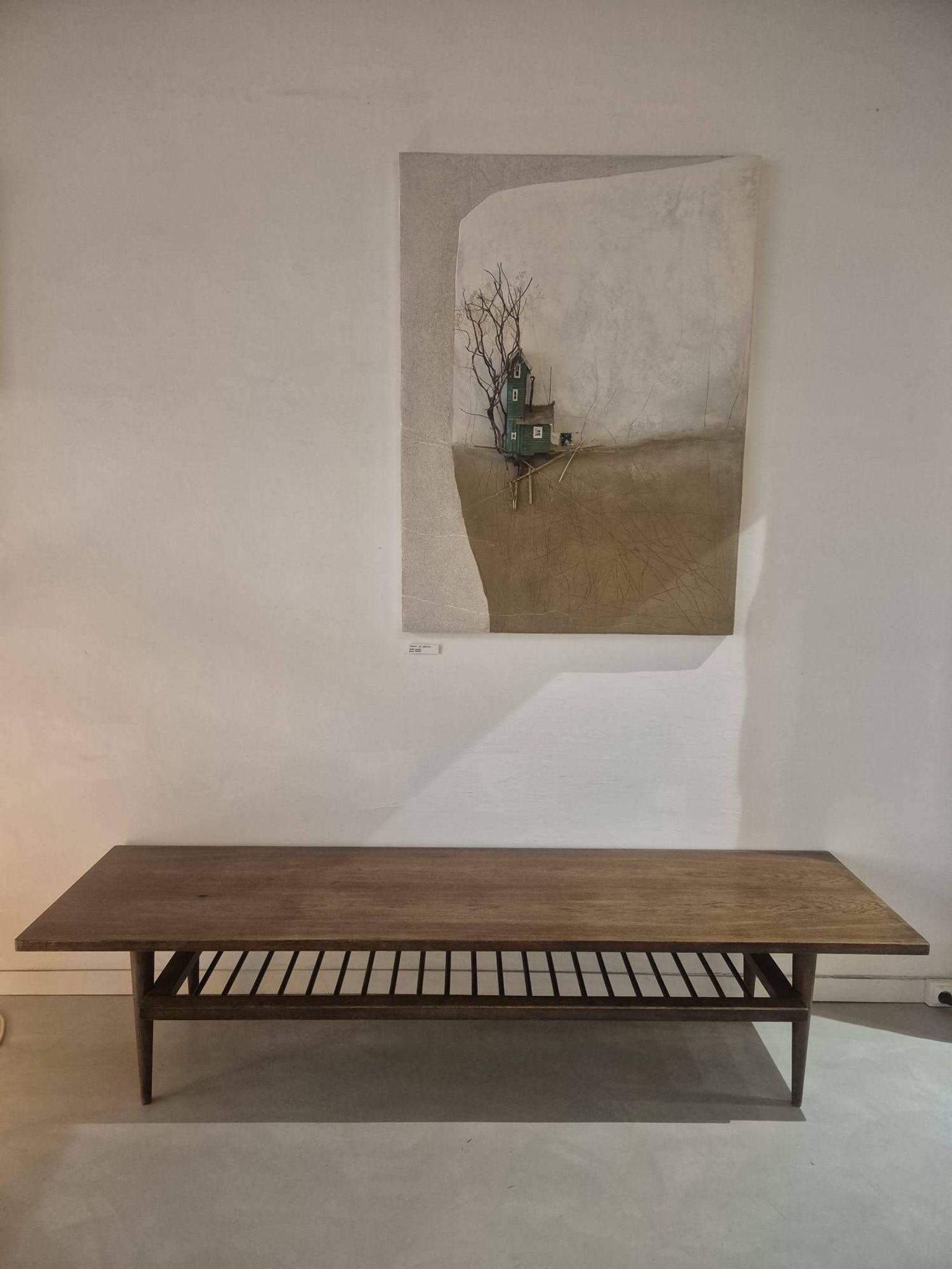 Rare et longue table basse vintage, vers 1960