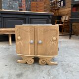 Small oak bedside table