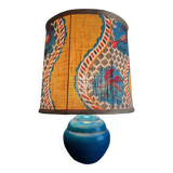 lampe en céramique bleue 1970