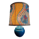 blue ceramic lamp 1970