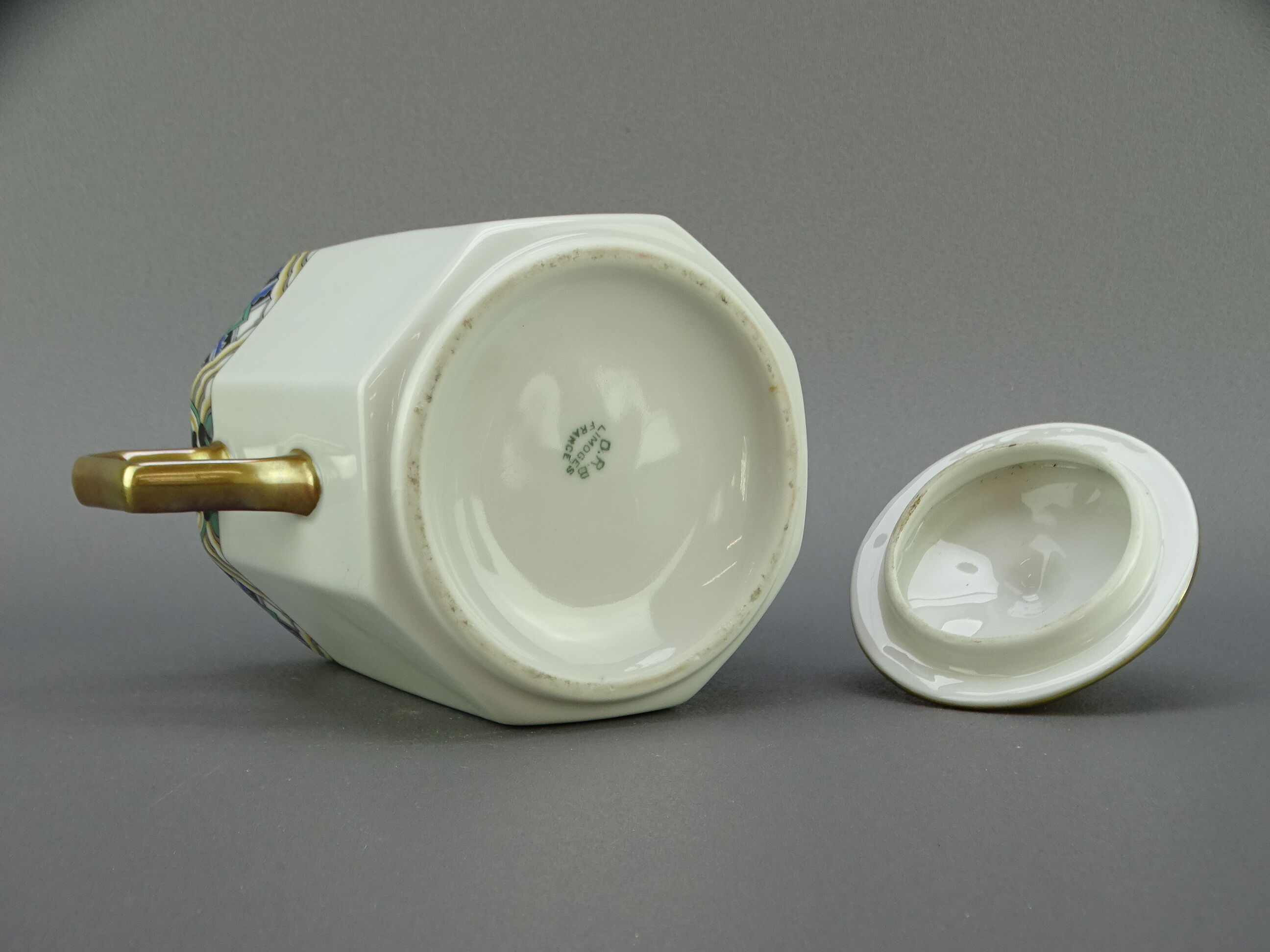 Vintage Limoges porcelain coffee service Atelier Descotte. Redrink . Barranger