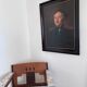 Antique original oil painting of an officer, large gentleman portrait painting