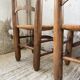 Set of 4 oak and straw chairs Dudouyt 1940