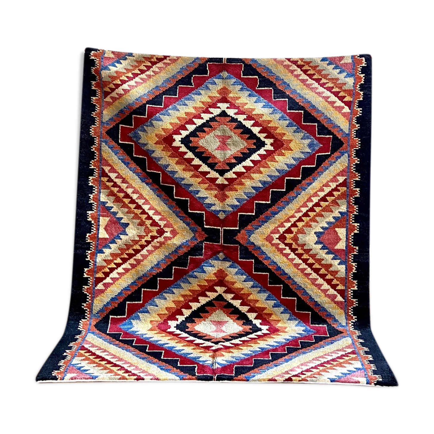 Multicolored kilim carpet