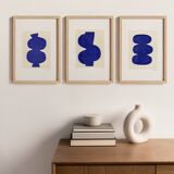 Trio of paints - majorelle blue - signed Eawy