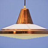 Danish hanging lamp in solid copper, 1970s
