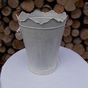 Vintage tin flower pot bucket