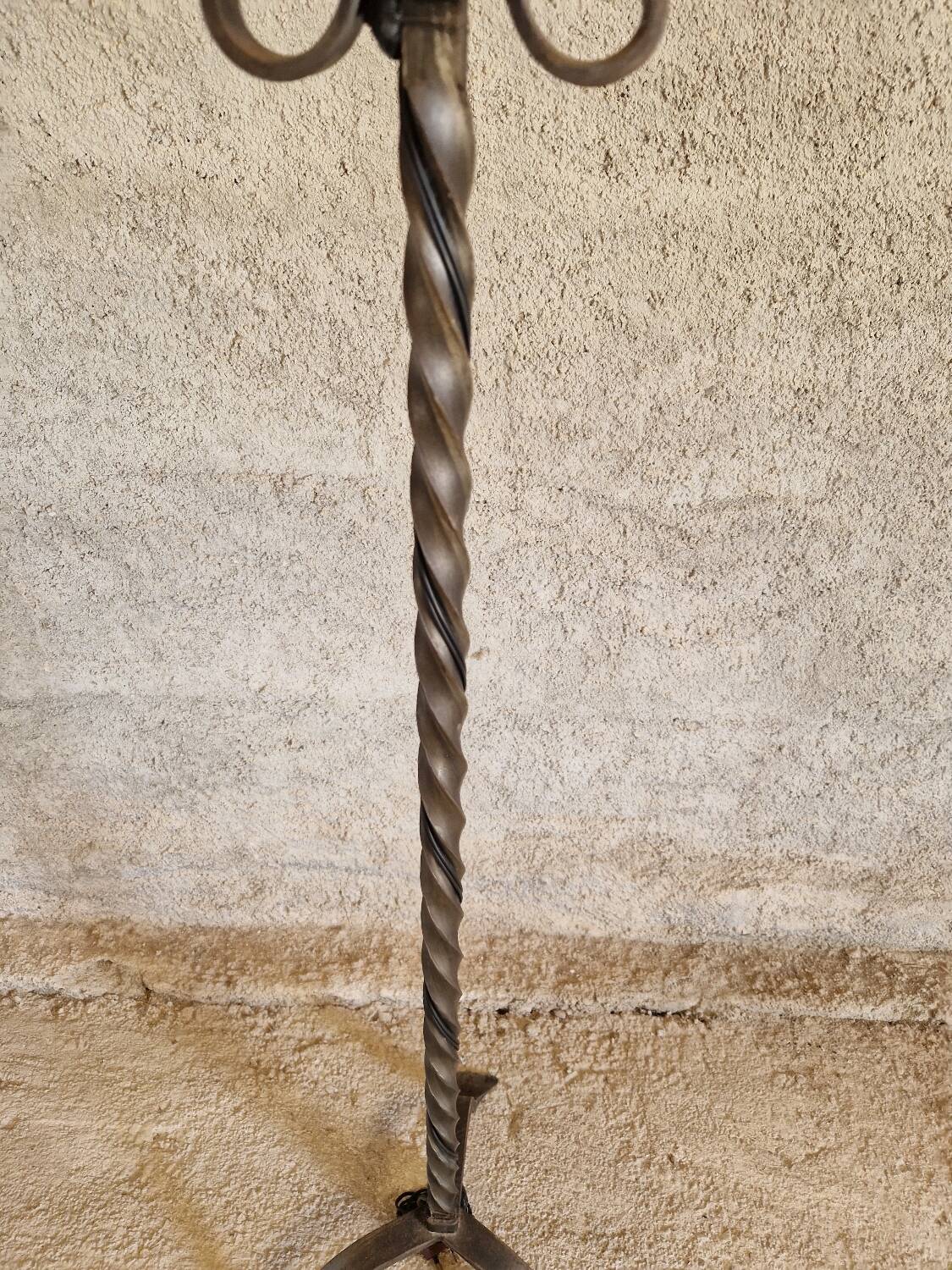 Four-light wrought iron floor lamp