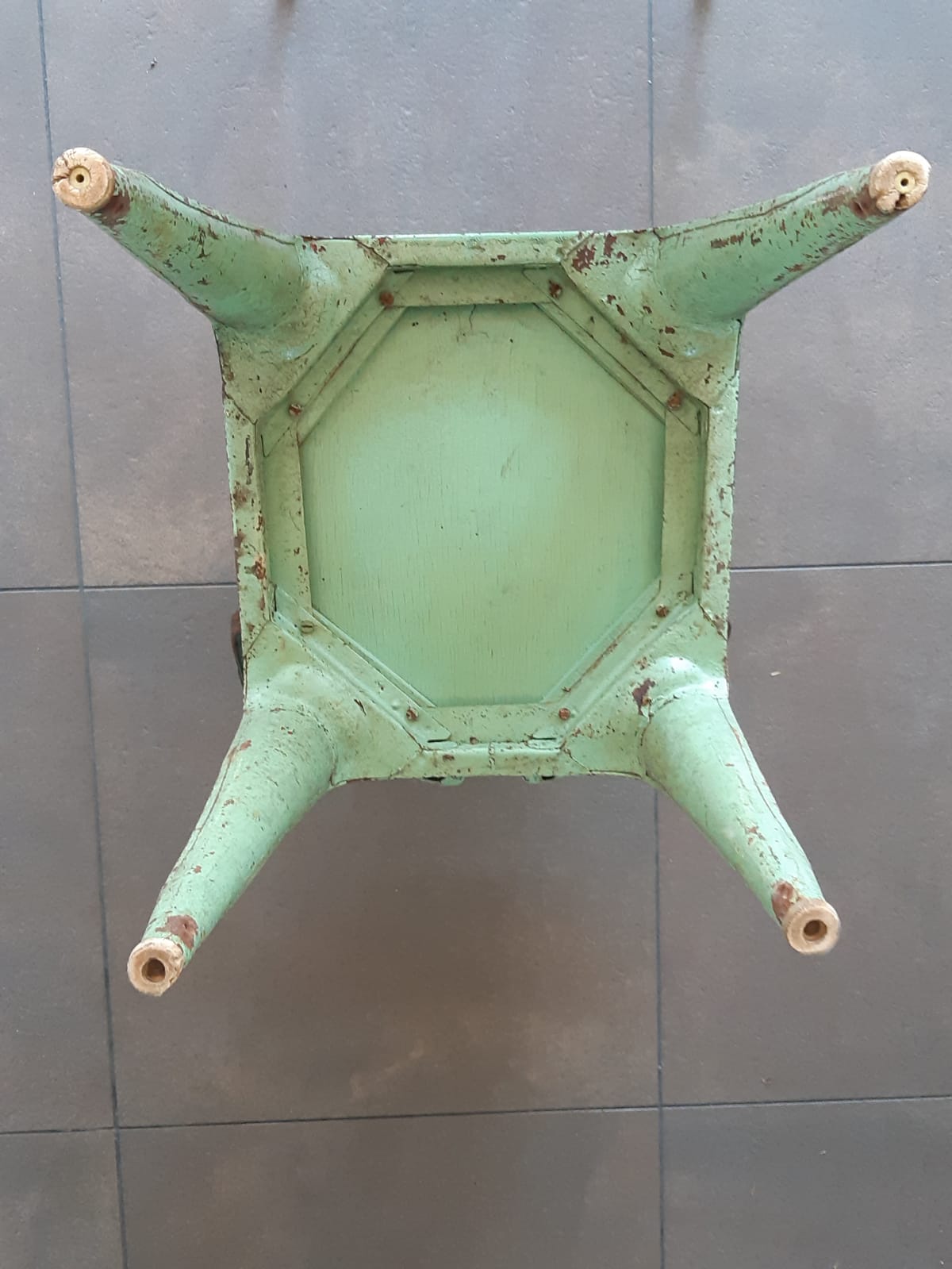 Tolix Multipl's chair by Joseph Mathieu, early model circa 1930,