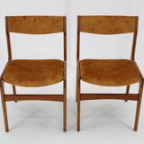 1960s Pair of Danish Teak Dining Chairs , Restored