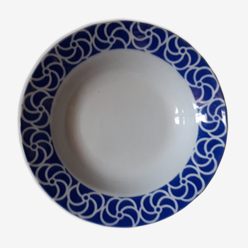 Sarreguemines bowl blue/white advertising Van Houten