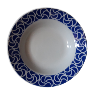 Sarreguemines bowl blue/white advertising Van Houten