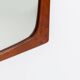 Miroir mural rectangulaire scandinave en teck Danemark 1960
