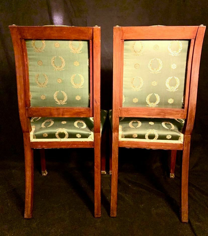 Paire de chaises Empire en acajou