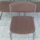 Set of 6 vintage low chrome metal chairs