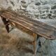 Vintage French Pine Bench – 1960s Seat or Side Table