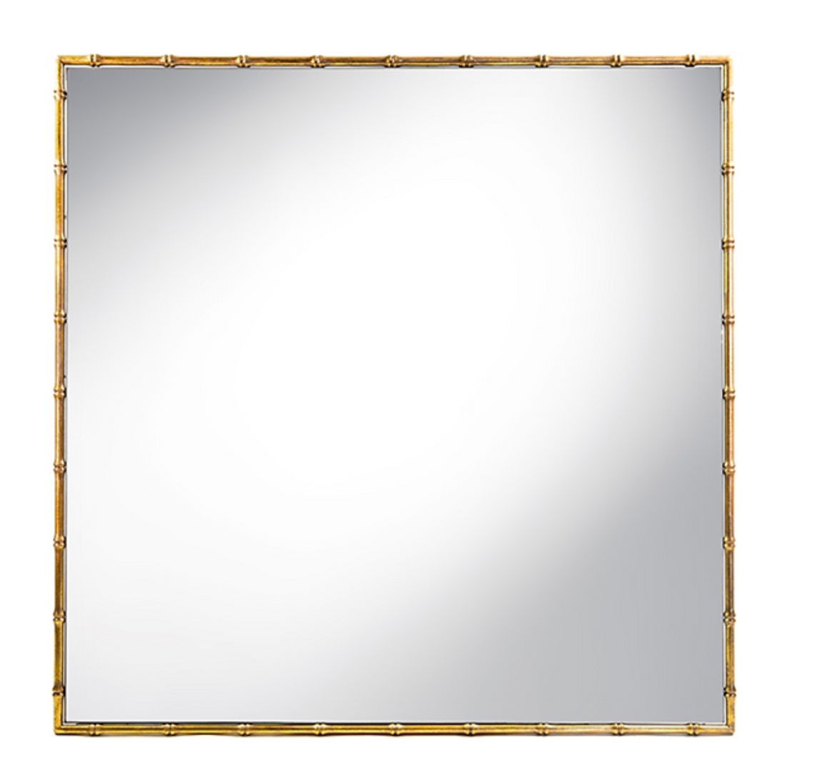Bamboo mirror gold metal