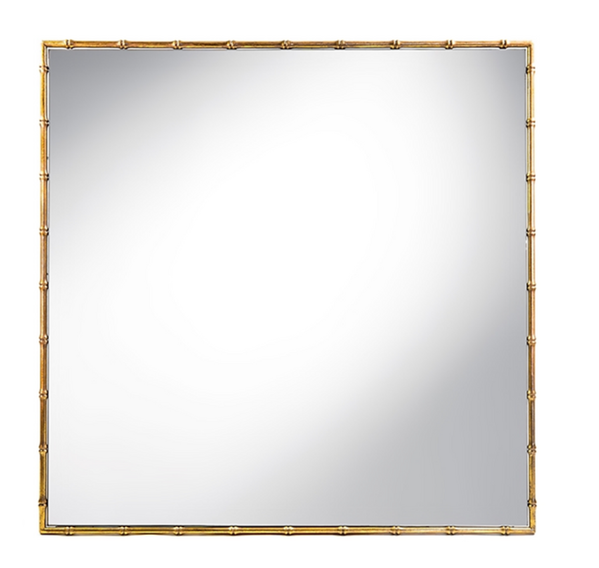 Miroir bamboo métal doré