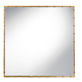 Miroir bamboo métal doré