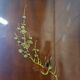 Vintage Chinese cabinet gold leaf / flowers and birds / bohemian